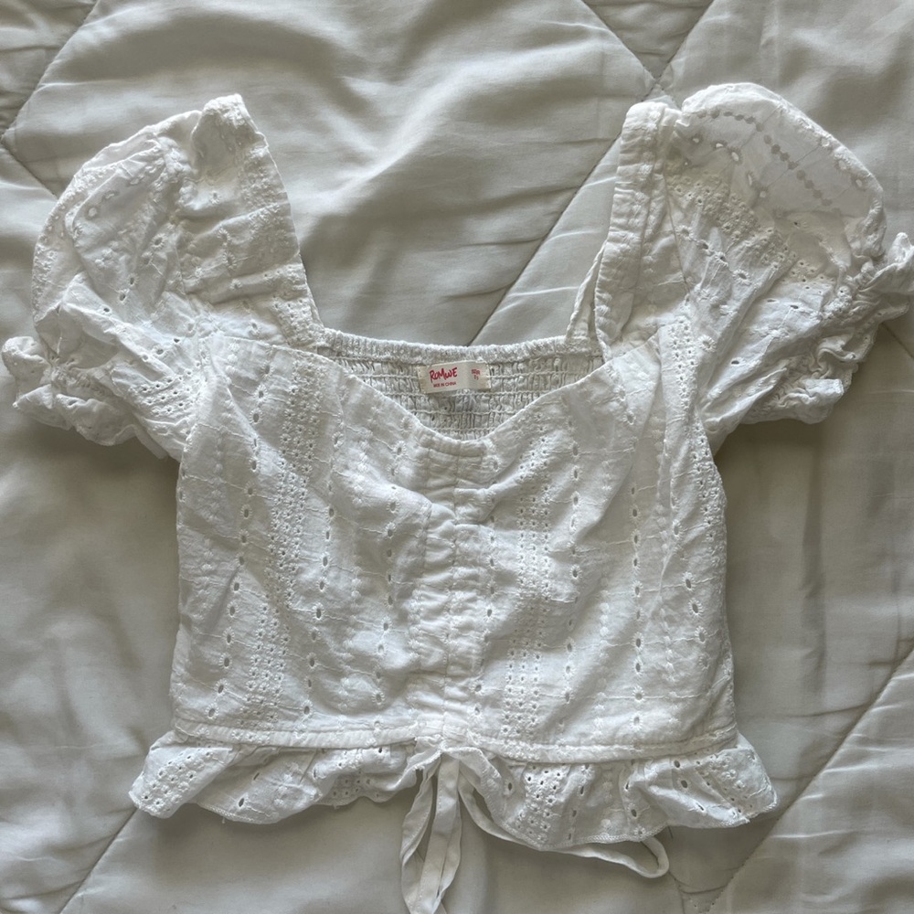Cottage Core Peasant Crop Top